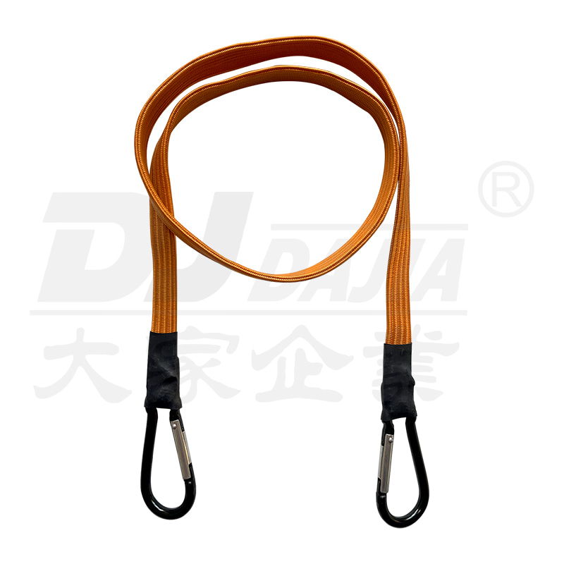 Dây bungee phẳng 17mm với carabiner （hợp kim nhôm）
