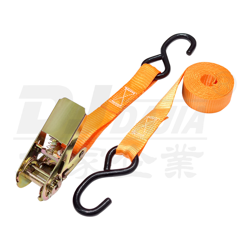 1 "(25 mm) 500kg 5m ratchet Dây đai xe vận chuyển xe hơi xuống dây đai với móc S